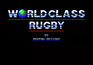 World Class Rugby Amstrad CPC Title and credits scroll