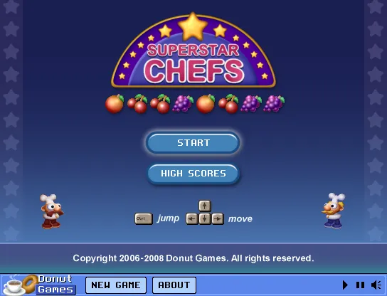 Superstar Chefs Browser Title screen