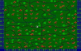 Gunship Atari ST Map over the area