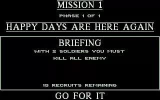 Cannon Fodder 2 DOS Mission briefing