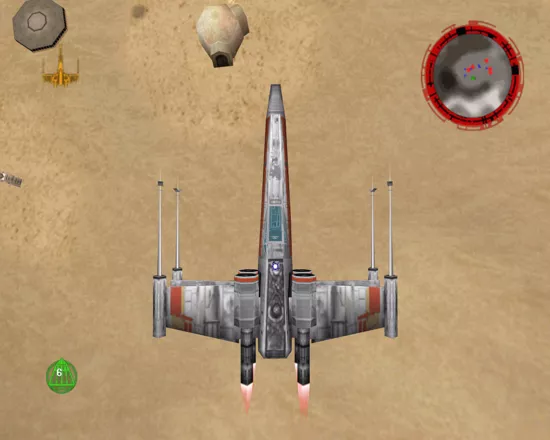 Star Wars: Rogue Squadron 3D Windows X-Wing from above