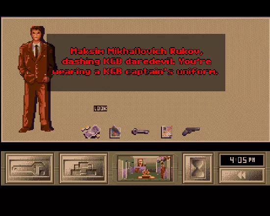 KGB Amiga Inventory screen