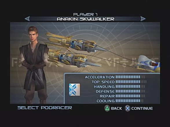 Star Wars: Racer Revenge PlayStation 2 Character Selection