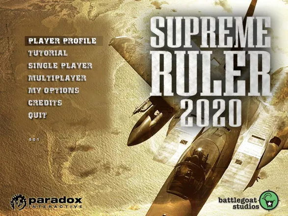 Supreme Ruler 2020 Windows Main Menu