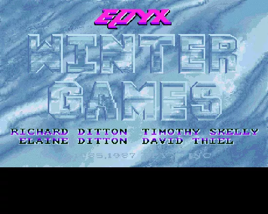 Winter Games Amiga Title screen