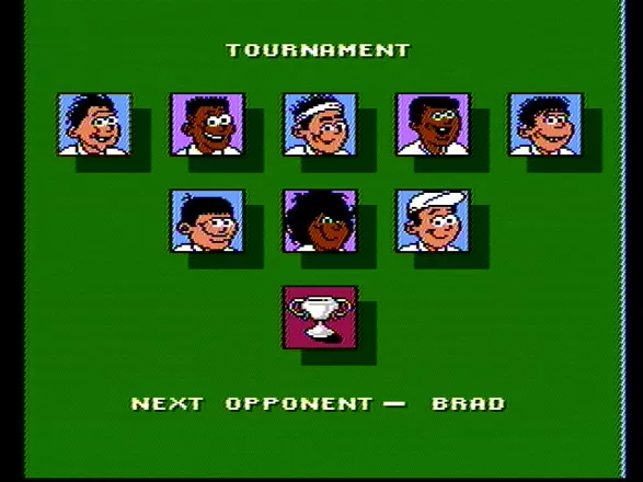 Quattro Sports NES Starting a tournament (Pro Tennis Simulator)