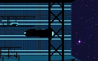 Future Wars: Adventures in Time Amiga Inside of the Crughon space station.