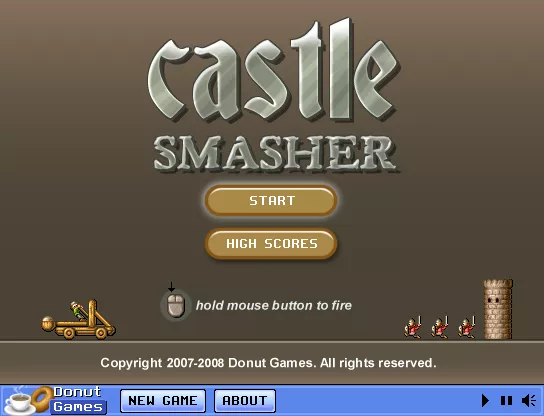 Castle Smasher Browser Title screen