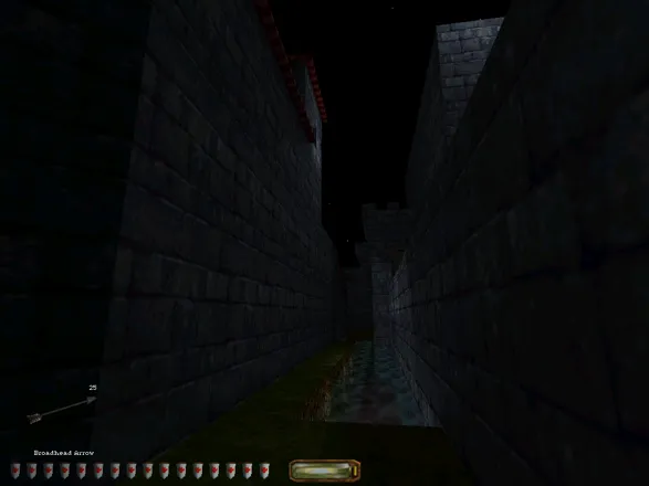 Thief: The Dark Project Windows Sneaking around a castle.