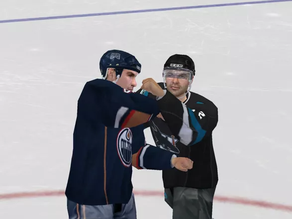 NHL 09 Windows A small fight on the ice.