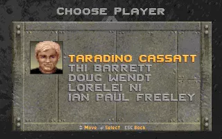 Rise of the Triad: Dark War DOS Choose Player.
