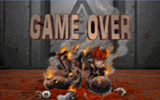 Rise of the Triad: Dark War DOS Game over.