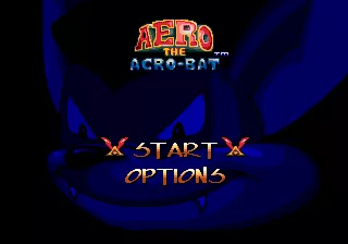 Aero the Acro-Bat Genesis Main menu