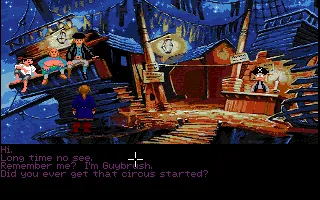 Monkey Island 2: LeChuck&#x27;s Revenge Amiga Talking with pirates. (Monkey Island 2 Lite Mode)