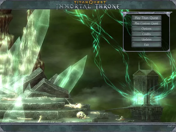 Titan Quest: Immortal Throne Windows Main menu