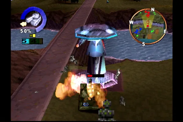 WarGames: DEFCON 1 PlayStation Destroying a guard tower.