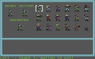 Buck Rogers: Countdown to Doomsday Commodore 64 Choosing a combat icon for a character