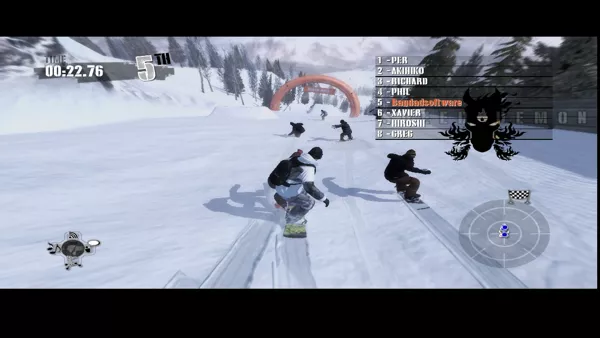 Shaun White Snowboarding Windows Racing against other snowboarders.