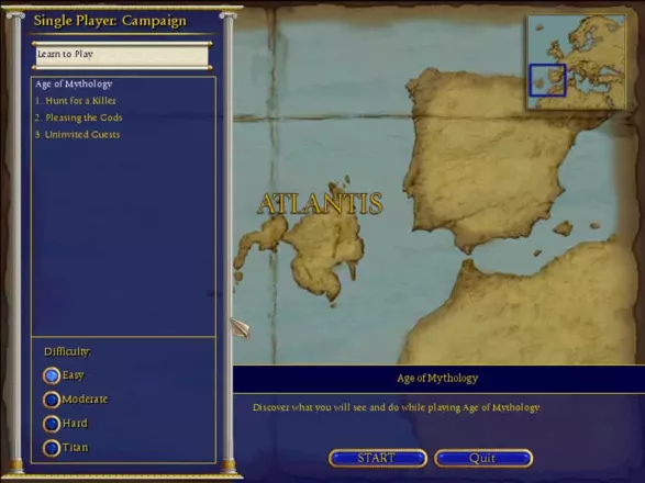 Age of Mythology Windows Learn how to play, the tutorial campaign.