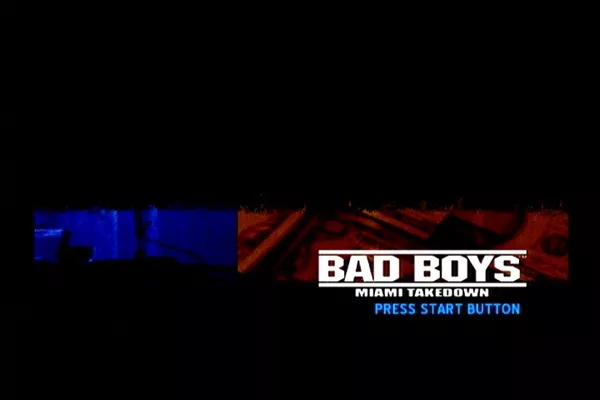 Bad Boys: Miami Takedown PlayStation 2 Title screen