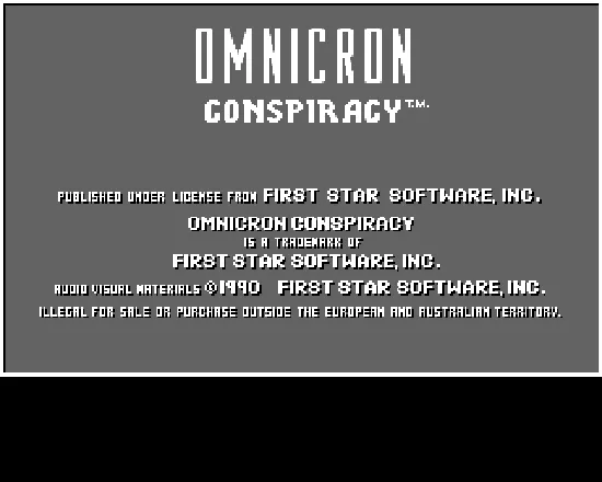 Omnicron Conspiracy Amiga Title screen #2