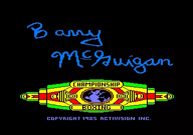 Star Rank Boxing Amstrad CPC Title screen