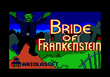 Bride of Frankenstein Amstrad CPC Title screen