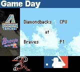 All-Star Baseball 2001 Game Boy Color Game day. It&#x27;s the Braves vs. the Diamondbacks.