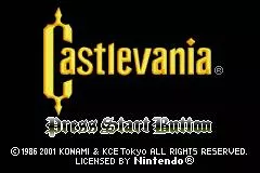Castlevania: Circle of the Moon Game Boy Advance EU Title Screen