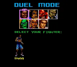 Shaq Fu SNES Select a fighter.