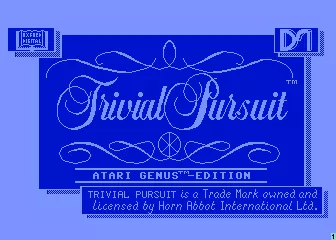 Trivial Pursuit Atari 8-bit Title screen
