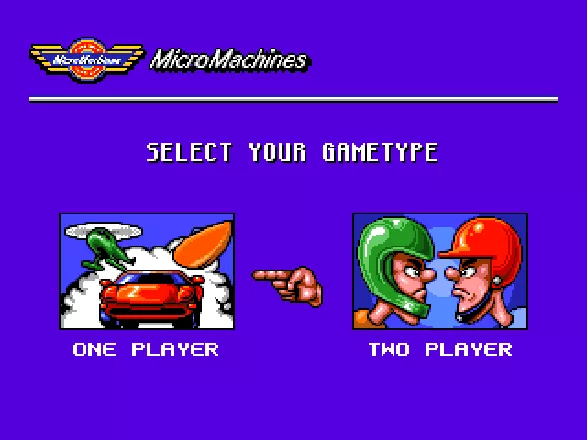 Micro Machines Amiga Choose a game type