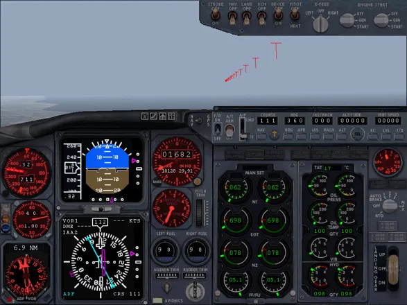 Microsoft Flight Simulator 2000 Windows Stormy approach to Oakland in the 737