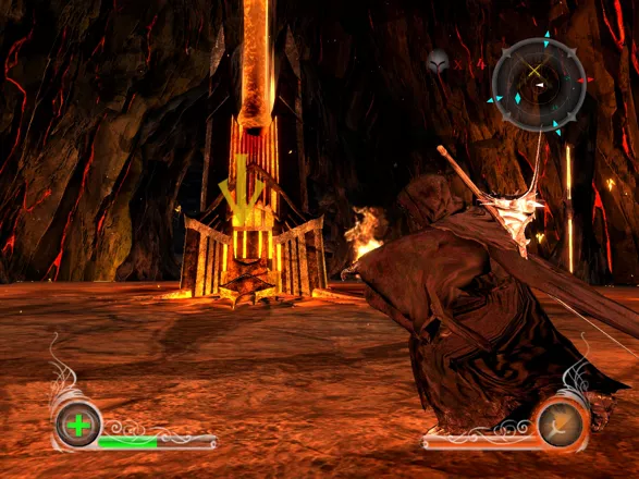The Lord of the Rings: Conquest Windows Bringing the Mask of the Witch-King to the Mount Doom Forge.