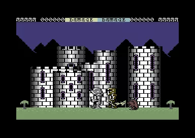Ramparts Commodore 64 Starting level 1, two player.