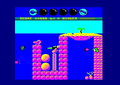 Scuba Kidz Amstrad CPC You need to shoot your way through here