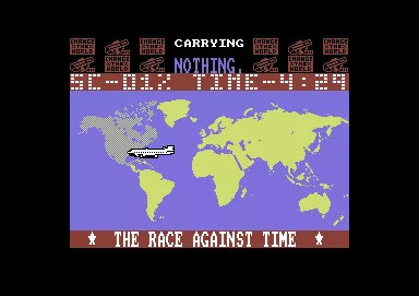 The Race Against Time Commodore 64 The world map