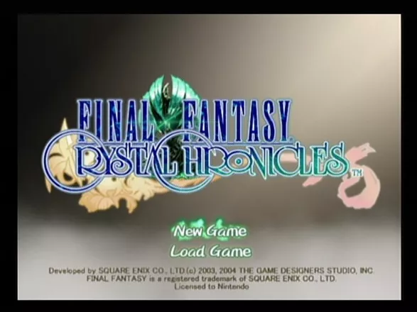Final Fantasy: Crystal Chronicles GameCube Title Screen