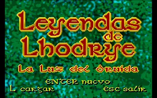 Leyendas de Lhodrye: La Luz del Druida DOS Spanish release Title Screen
