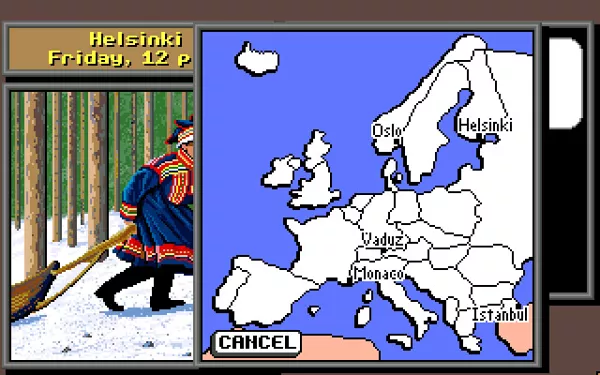 Where in Europe is Carmen Sandiego? Amiga Map of Europe