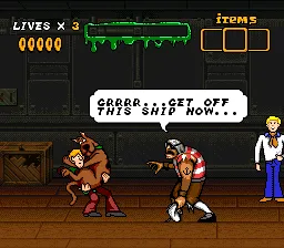 Scooby-Doo Mystery SNES The villain gives a warning