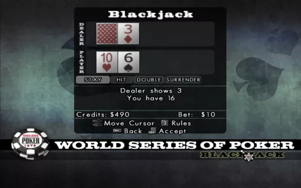 World Series of Poker 2008: Battle for the Bracelets Windows Playing blackjack.