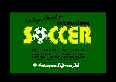 Emlyn Hughes International Soccer Amstrad CPC Loading screen