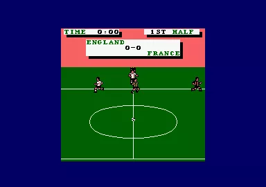 Emlyn Hughes International Soccer Amstrad CPC The players enter the field...