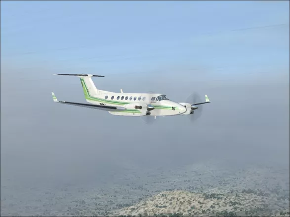 Microsoft Flight Simulator X Windows Beechcraft King Air 350 under the rain