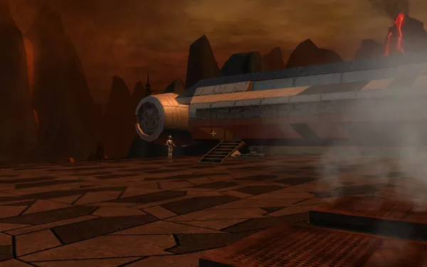 Star Wars: Galaxies - Trials of Obi-Wan Windows Landing platform outside the Mensix Mining Facility - gateway to Mustafar.