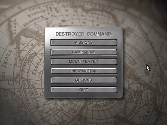 Destroyer Command Windows Main Menu