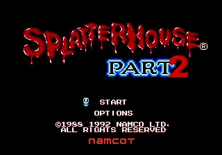 Splatterhouse 2 Genesis Title screen (Japanese)