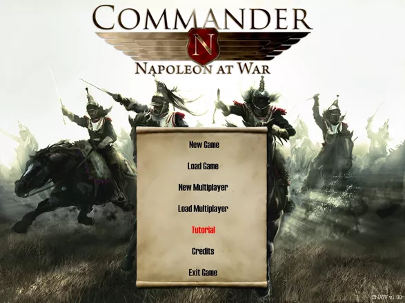 Commander: Napoleon at War Windows Main menu Screen