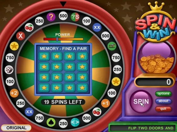 Spin &#x26; Win Windows Find a pair, one of the mini-games